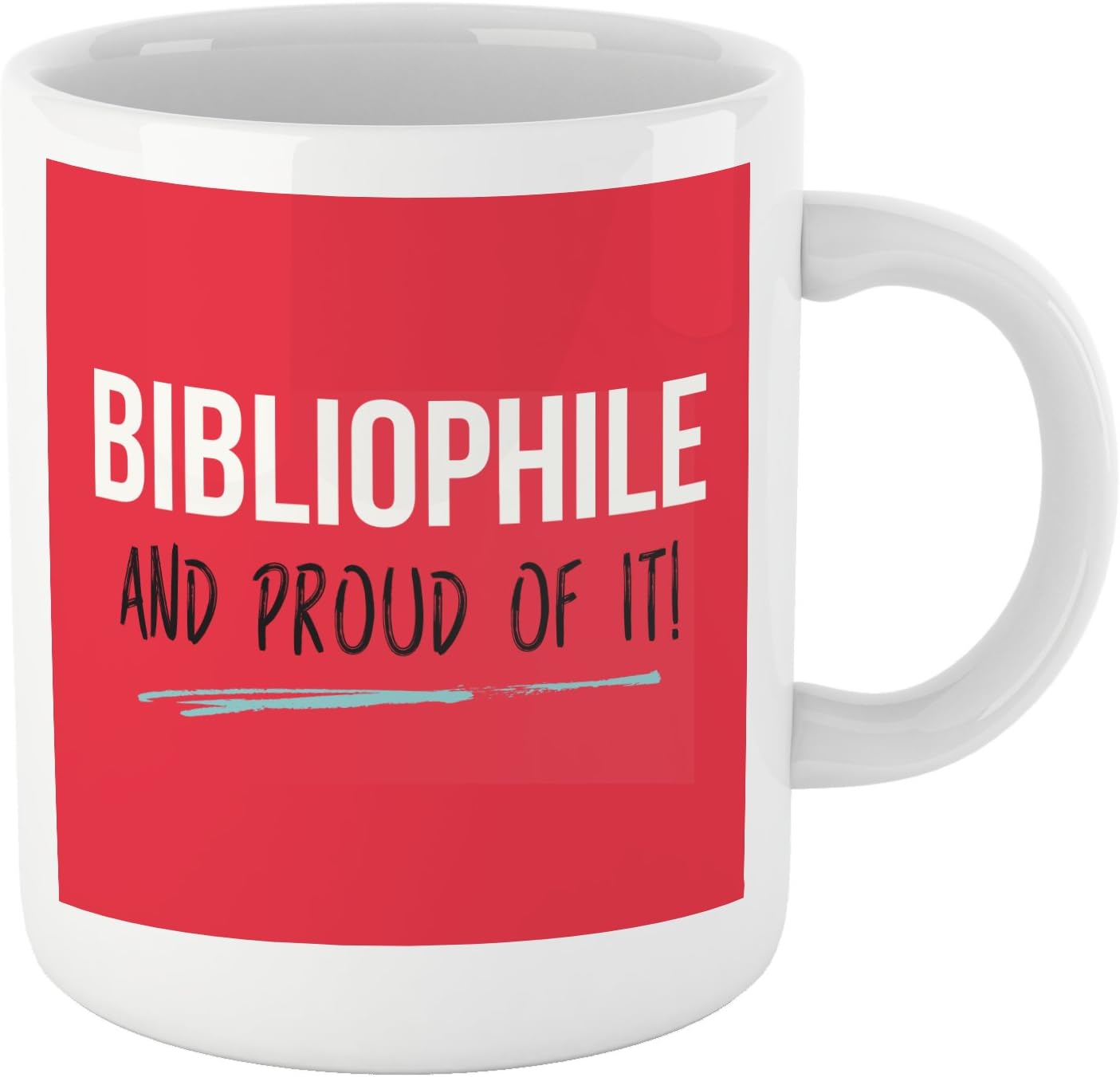 Taza de lectura para amantes de los libros, cita BW – My Workout is Reading in Bed – Regalos de ratones de biblioteca, divertida taza de café con
