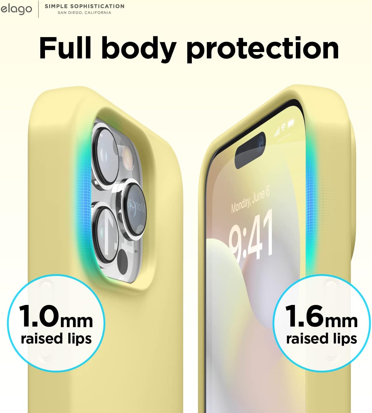 elago Compatible con iPhone 14 Pro, funda de silicona líquida, funda protectora de cuerpo completo, a prueba de golpes, teléfono delgado, forro de