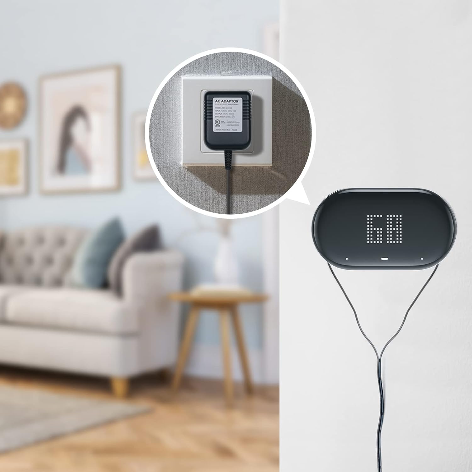 Degrii Transformador de 24 V adecuado para todos los termostatos inteligentes y timbres de timbre de anillo, compatible con termostato inteligente