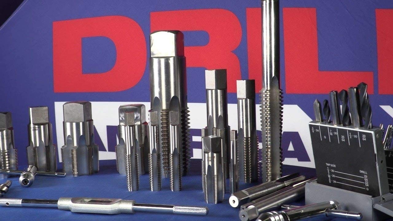 Macho de roscar manual de serie DWT de Drill America, de acero rápido , 1