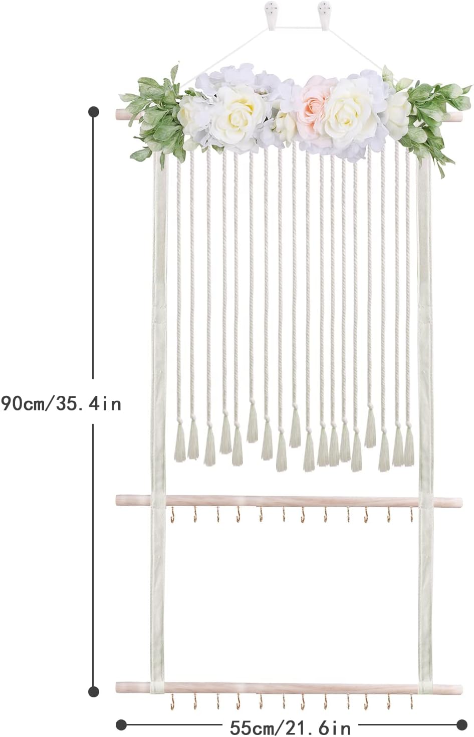 OOSAKU Soporte para diadema para niñas, accesorios para el cabello de bebé, organizador de almacenamiento para colgar en la pared, decoración para