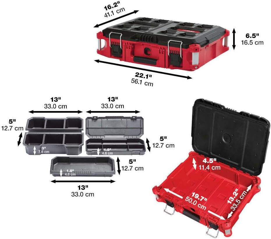 48-22-8424 para Milwaukee 75-Pound Capacity 22 In. Paquete de polímero Caja de herramientas estándar