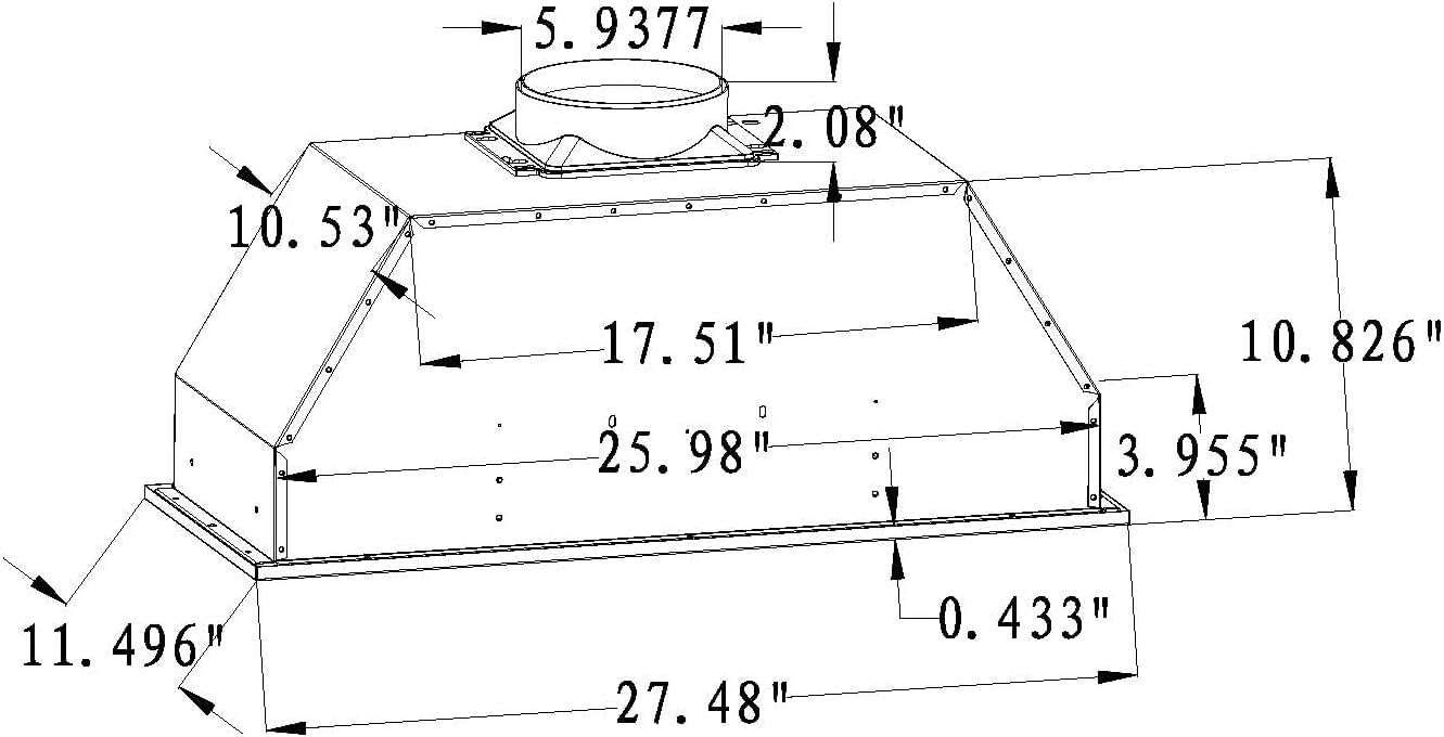 Campana extractora de 30 pulgadas con 800 CFM, motor de CC, EVERKITCH, campana de estufa integrada, filtro de acero inoxidable, campana de