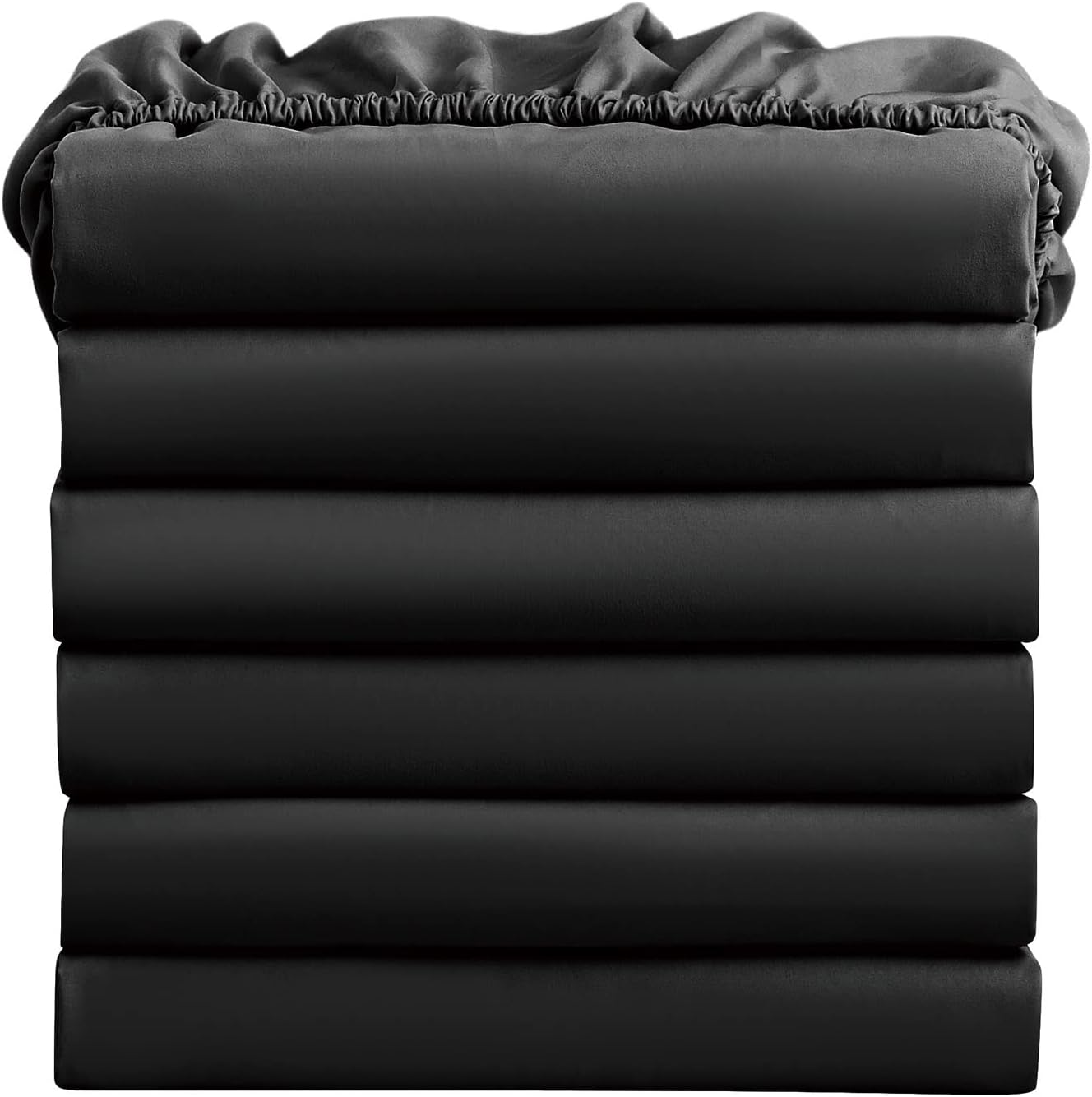 Sábanas bajeras de tamaño matrimonial, paquete de 6 unidades, bolsillo profundo, sábanas inferiores de microfibra suave para el hogar, salones,