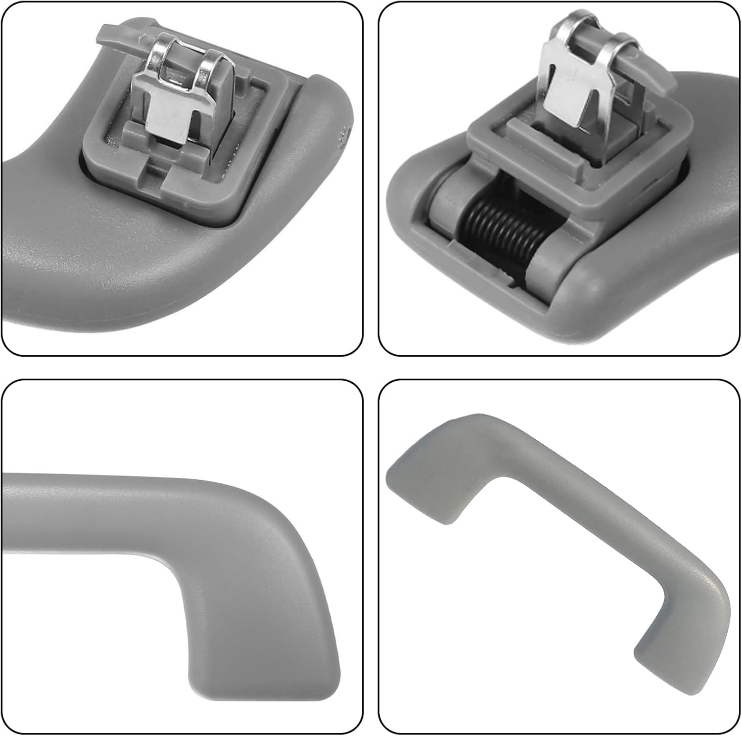 E-Vniko Tirador de techo delantero compatible con Toyota Corolla Rav4 Yaris Vios Reemplazo 74610-52020 Mango de riel de agarre gris Pasamanos