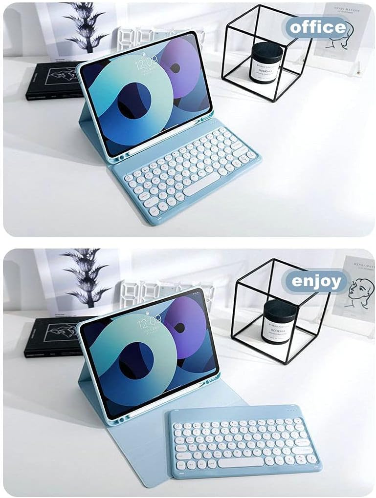 AnMengXinLing Funda de teclado para Galaxy Tab S9 Plus 12.4 pulgadas modelo 2023 (SM-X810X816BX818U), funda con combinación de teclado y mouse,