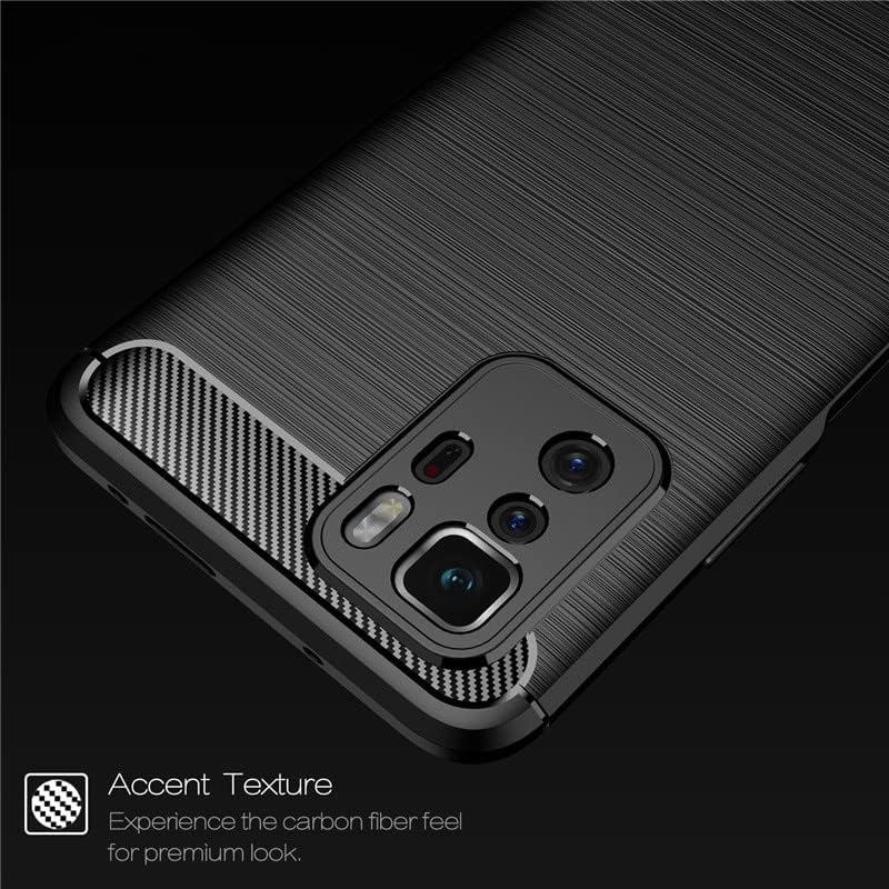 Compatible con Xiaomi Poco X3 GT Fibra de carbono TPU suave línea cepillada teléfono básico cubierta trasera (azul)