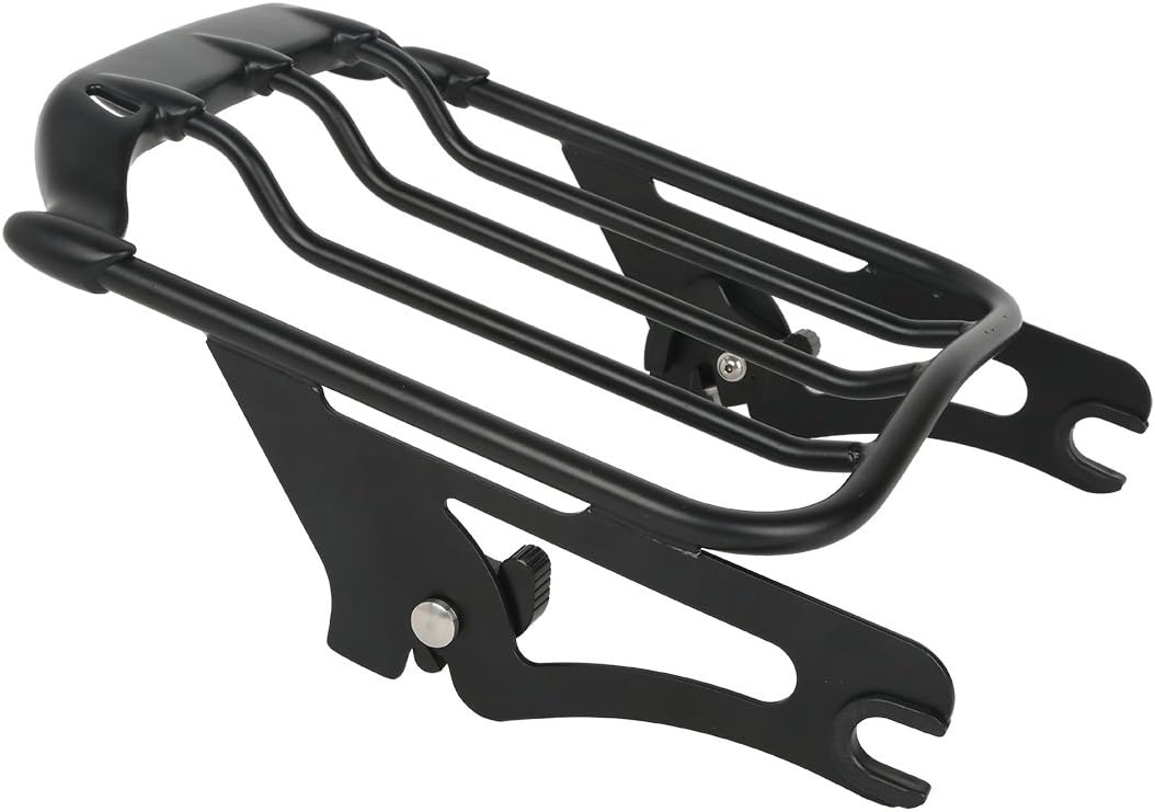 TCT – Portaequipajes desmontable con dos alas de aire, apto para modelos Harley Touring 2009-2019