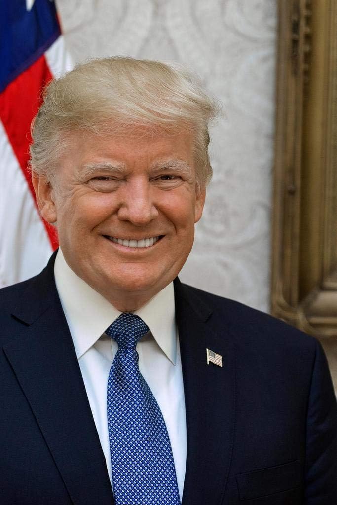 Póster oficial de Donald Trump President con retrato fotográfico, decoración de pared, 16 x 24 pulgadas