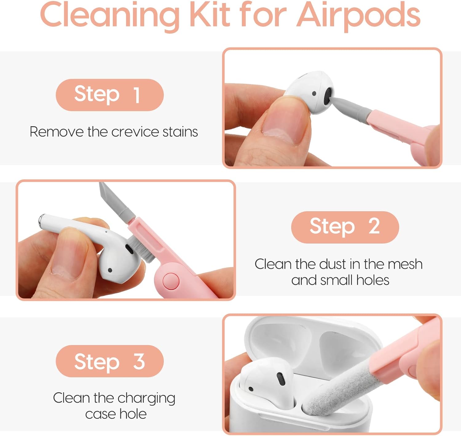 MMH – Kit de limpiador 7 en 1 para Airpod Pro con aerosol, teclado electrónico multifunción para MacBook, pantalla de laptop, kit de limpiador de