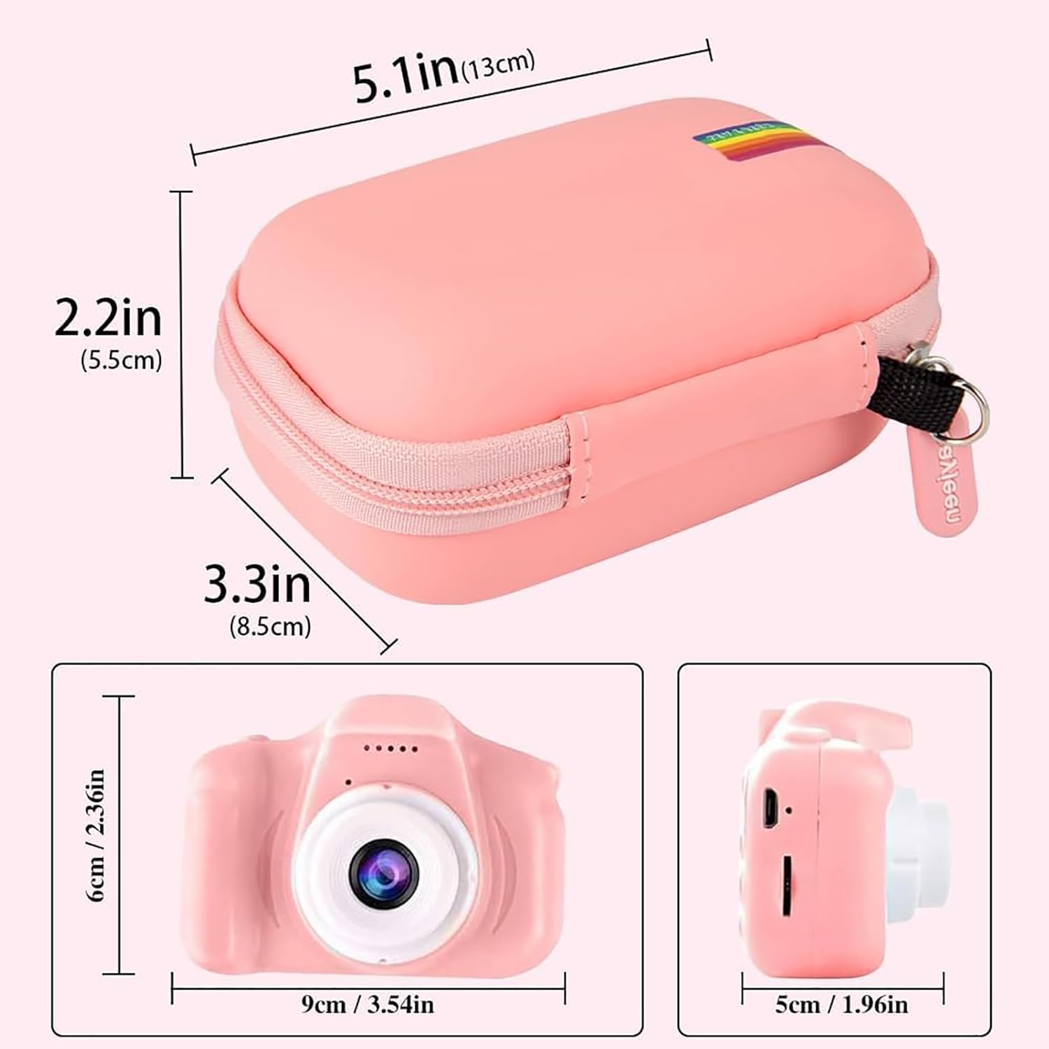 Leayjeen Funda para cámara infantil compatible con GoopowCIMELRGKTZXinbeiyaArtCWKGofunly y más juguetes, cámara digital, cámara de video y