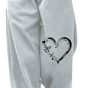 Pantalones deportivos de cintura alta para mujer, holgados, pantalones deportivos para gimnasio, ajuste atlético con bolsillos 2023, Ofertas E-gray Pantalones deportivos de cintura alta para mujer, holgados, pantalones deportivos para gimnasio, ajuste atlético con bolsillos 2023, Ofertas E-gray