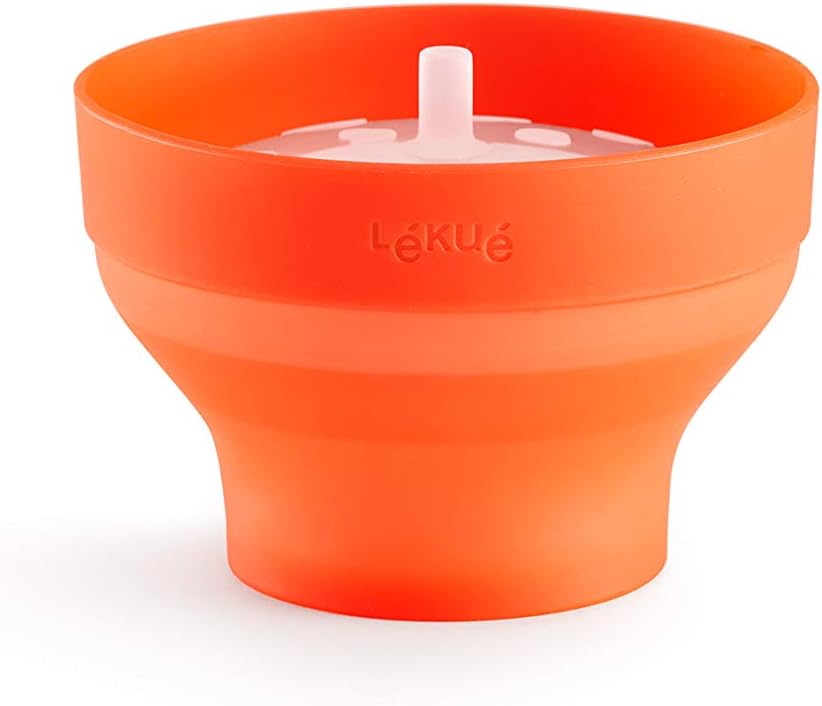 Lékué Mini máquina para hacer palomitas de maíz para microondas, 5 x 3.5 pulgadas, color rojo