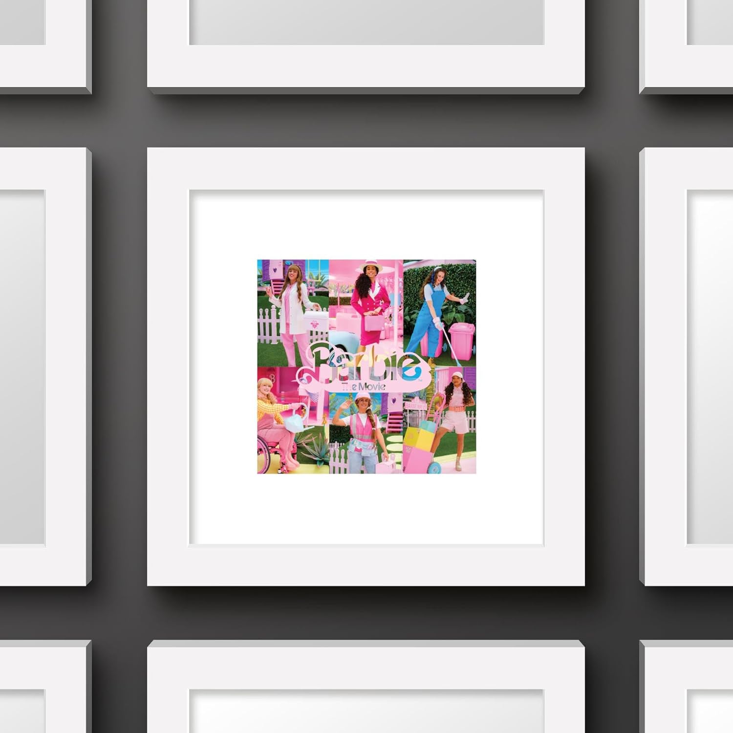 Trends International Gallery Pops Mattel Barbie The Movie – Póster gráfico de pared de Barbie, 12.00 x 12.00 pulgadas, versión de marco blanco