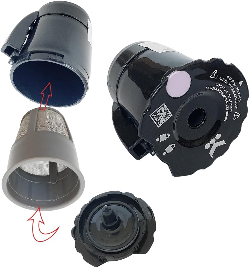 Piezas de repuesto Soporte para cápsulas de café de montaje completo con filtro, compatible con todas las cafeteras Keurig 2.0