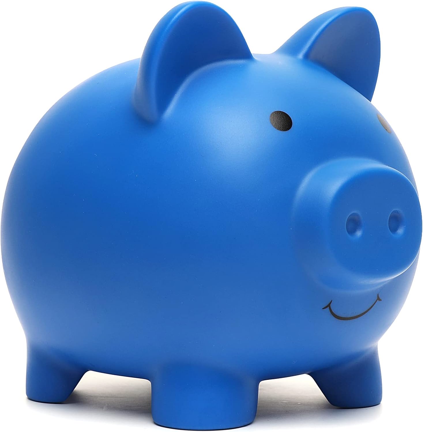 Bonita alcancía, banco de monedas para niños y niñas, de plástico inastillable, tarro de ahorro de juguete para niños (azul oscuro)