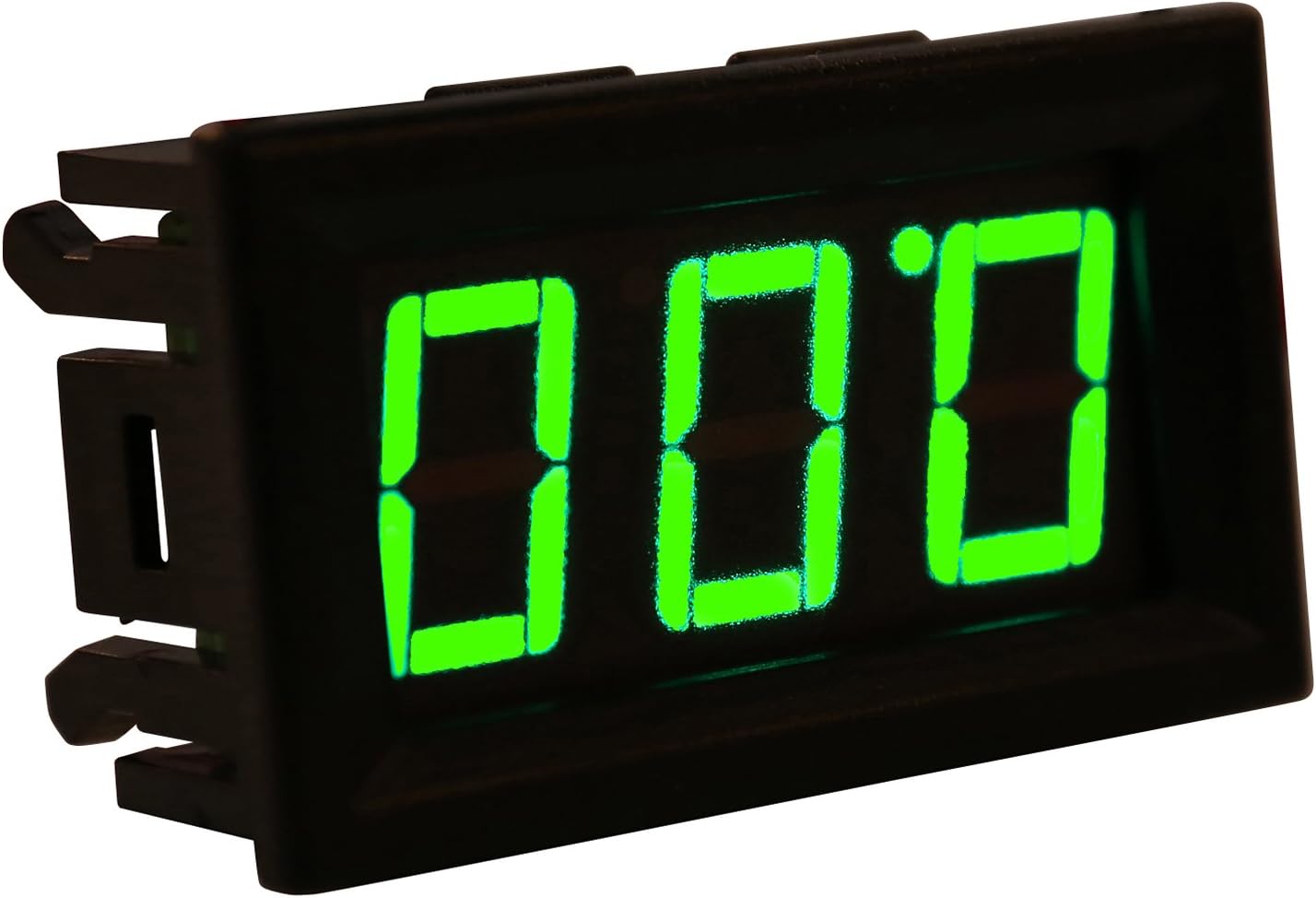 MATEE Voltímetro digital de 3 hilos DC 0.00-30.0V con pantalla LED verde y protección de polaridad inversa