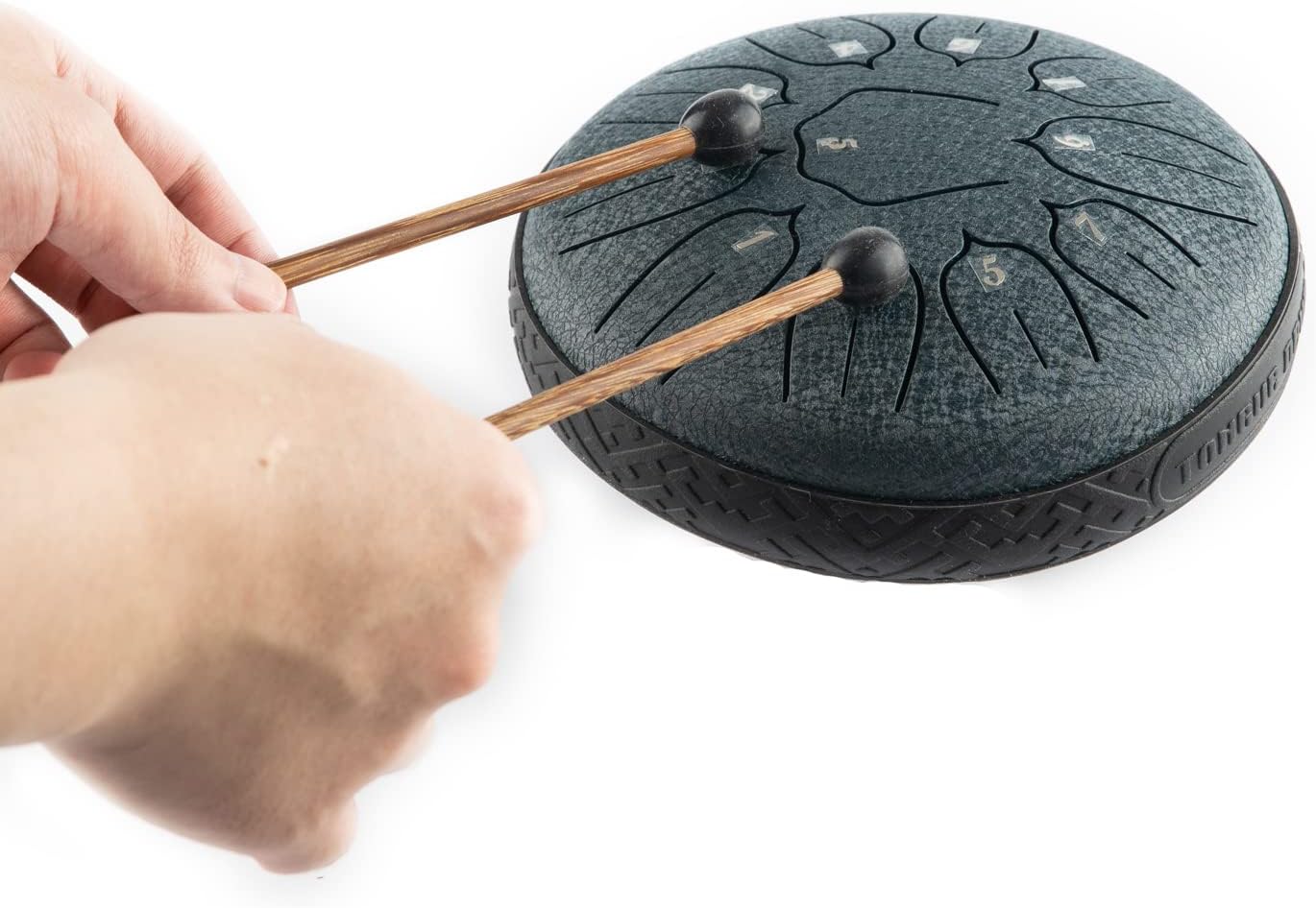 Tambor de lengua de acero, 11 notas, instrumentos de percusión de 6 pulgadas con bolsa de mazos para meditación, educación musical, concierto,