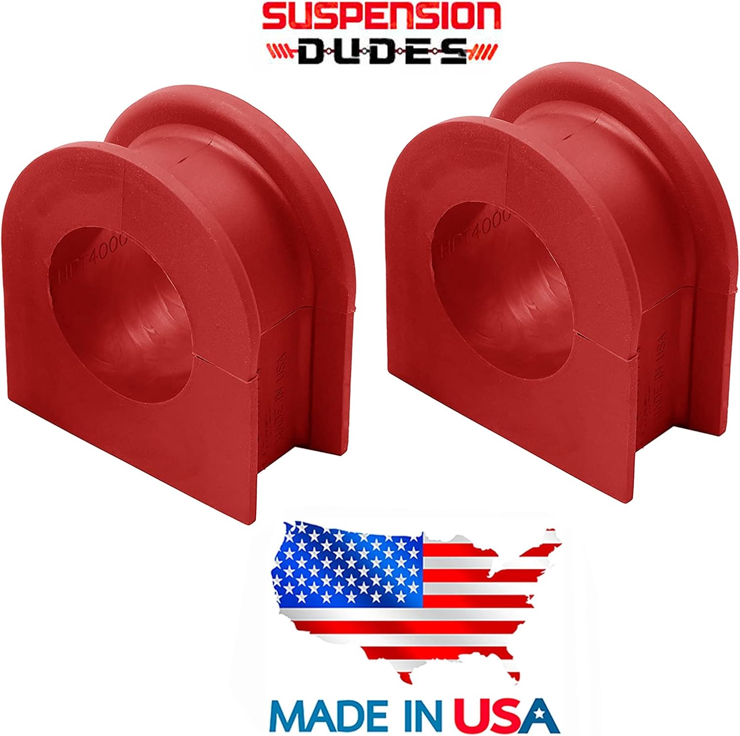 Suspension Dudes Kit de 4 eslabones estabilizadores de barra estabilizadora delantera + kit de buje extremo rojo código compatible con Escalade,