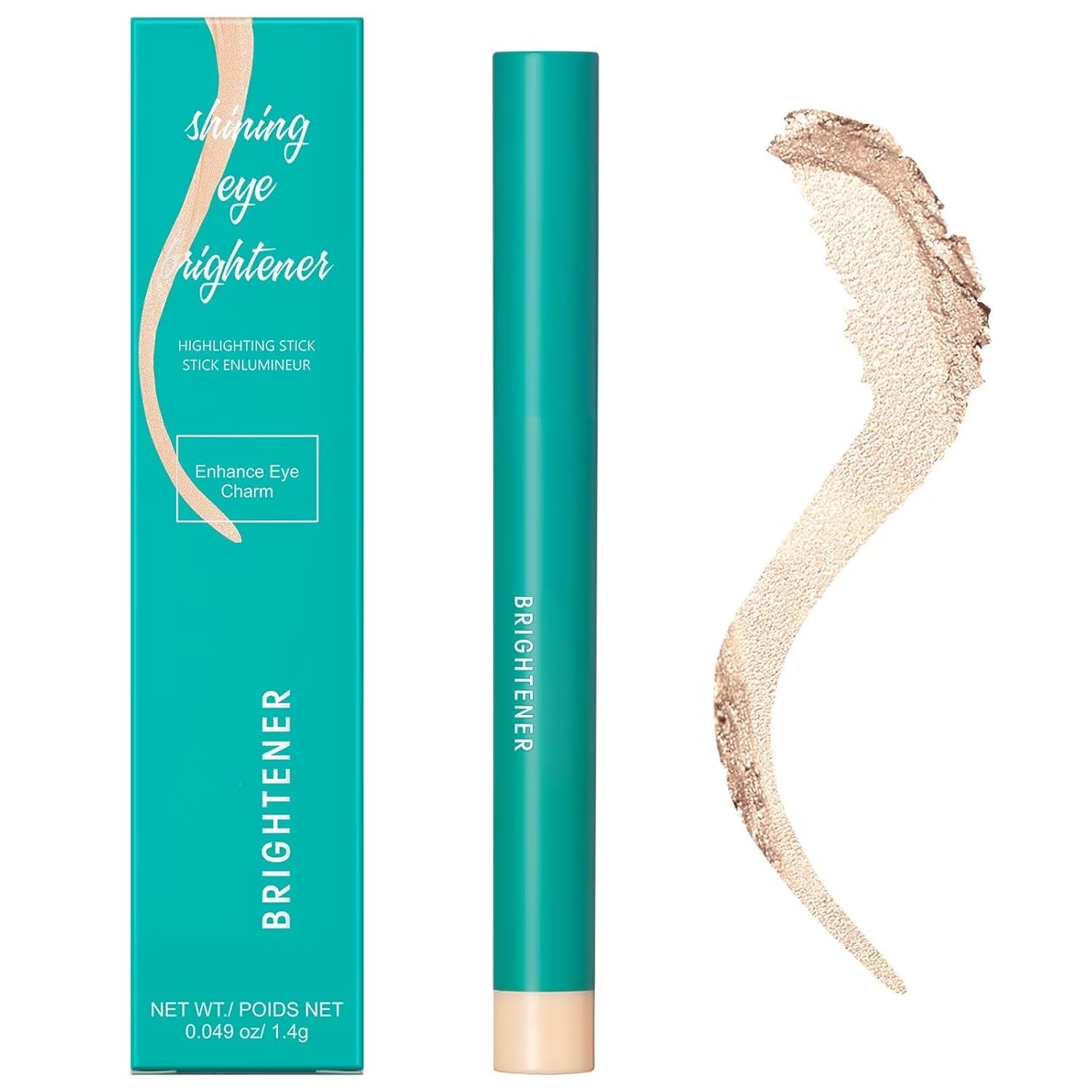 Barra de sombra de ojos, sombra de ojos en barra iluminadora (2#Champagne Shimmer)