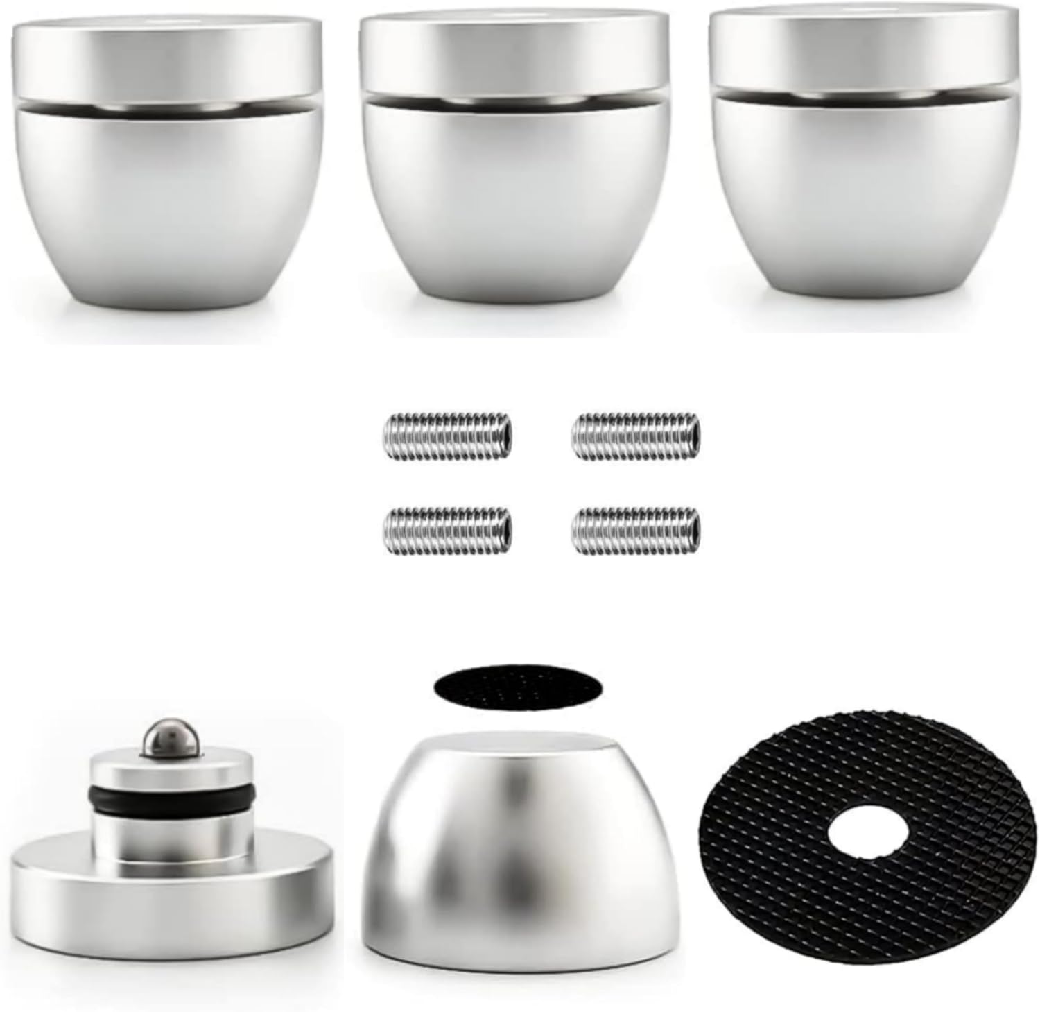 Tertullus 4 piezas de cuentas de bola para altavoz pies de aislamiento de plataforma giratoria Almohadillas de plataforma amortiguador de audio pies