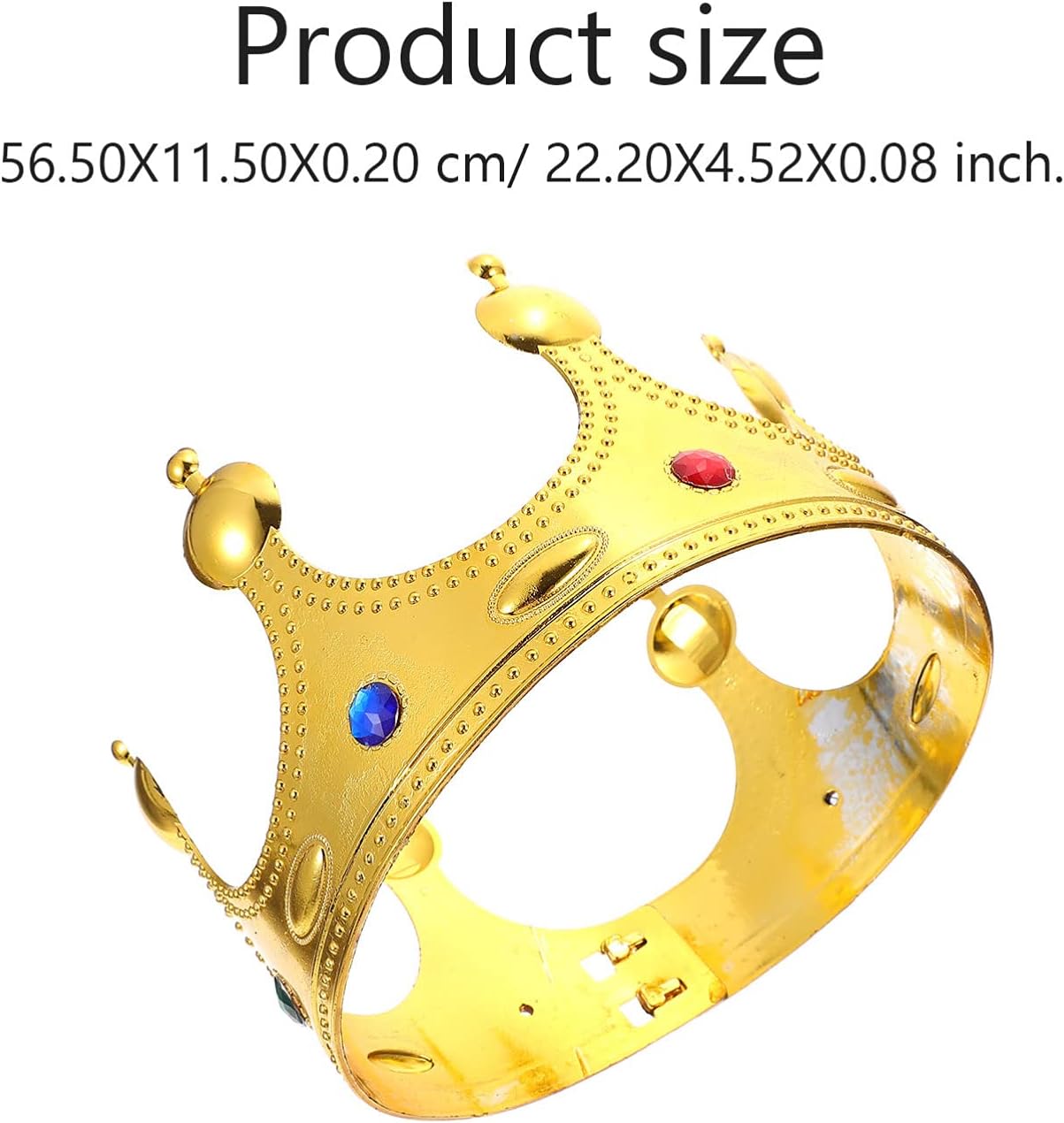 Ipetboom Juego de 4 coronas, corona de oro con diamantes de imitación, corona de rey y reina, corona de cumpleaños para fiesta, accesorios de