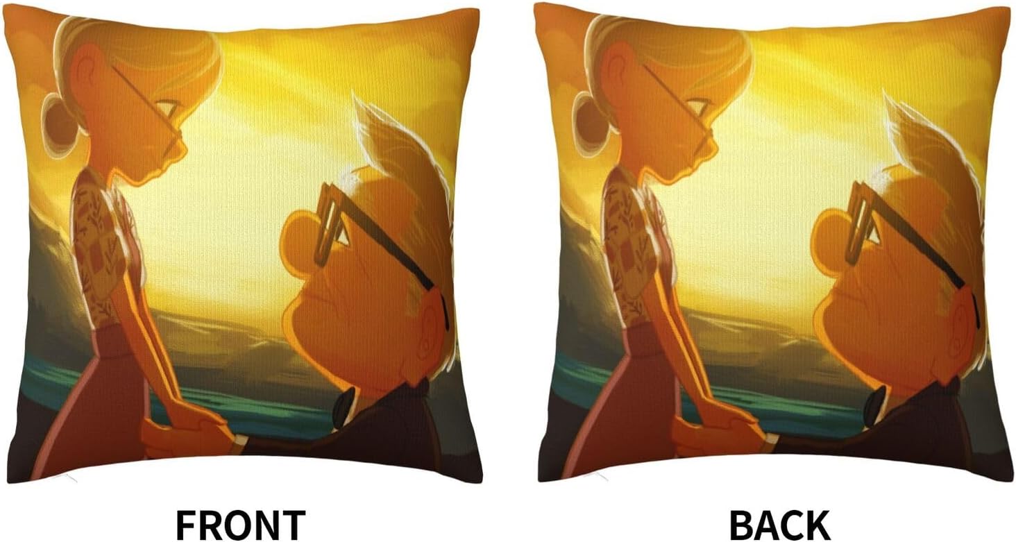 Fevayeer Carl and Ellie Love – Fundas de almohada decorativas para aniversario, San Valentín, cumpleaños, ideas de regalo, funda de almohada para el
