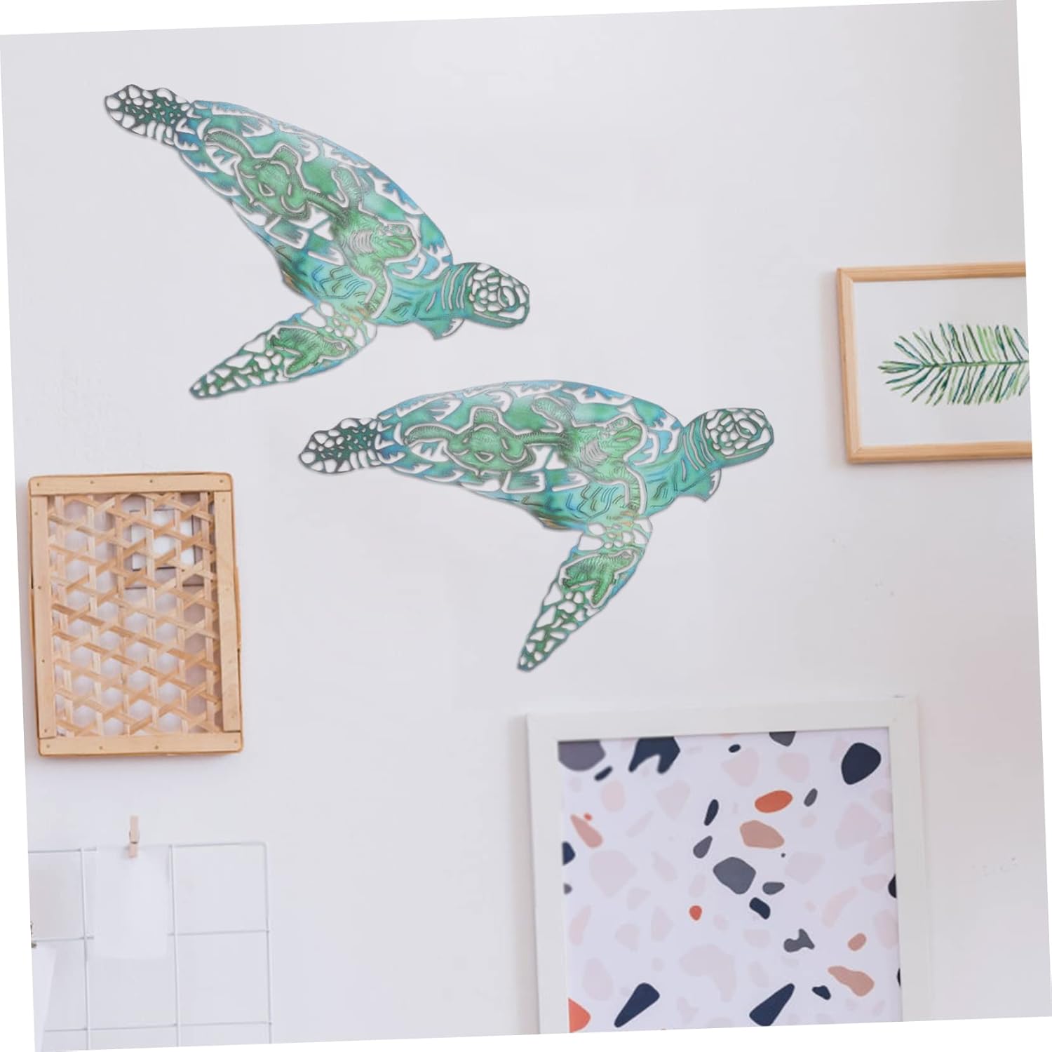 4pcs Mediterranean Ocean Wall Hanging mariposas decorativas sea Decor Ocean Animals Tortoise Decor Pond Decor Backyard Decor Realistic Animal