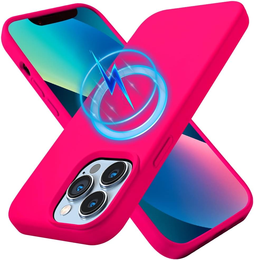 Magsafe – Funda magnética de silicona para iPhone 1212 Pro, funda de silicona con forro de microfibra para iPhone 1212 Pro de 6.1 pulgadas 2021,