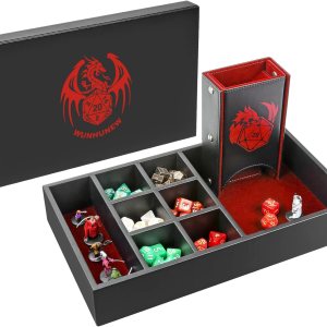 Bandeja de dados DND y caja de almacenamiento de torre, 4 en 1, estuche para dados D&D (bandeja rodante de dados, torre de rodillos de dados, Bandeja de dados DND y caja de almacenamiento de torre, 4 en 1, estuche para dados D&D (bandeja rodante de dados, torre de rodillos de dados,