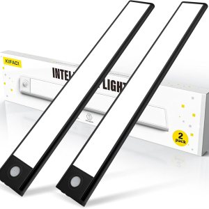 12 Inch Rechargeable Motion Sensor Under Cabinet Strip Lights Indoor (2-Pack), Battery Powered Under Cabinet Lighting Lights for Kitchen, 54 LED 12 Inch Rechargeable Motion Sensor Under Cabinet Strip Lights Indoor (2-Pack), Battery Powered Under Cabinet Lighting Lights for Kitchen, 54 LED