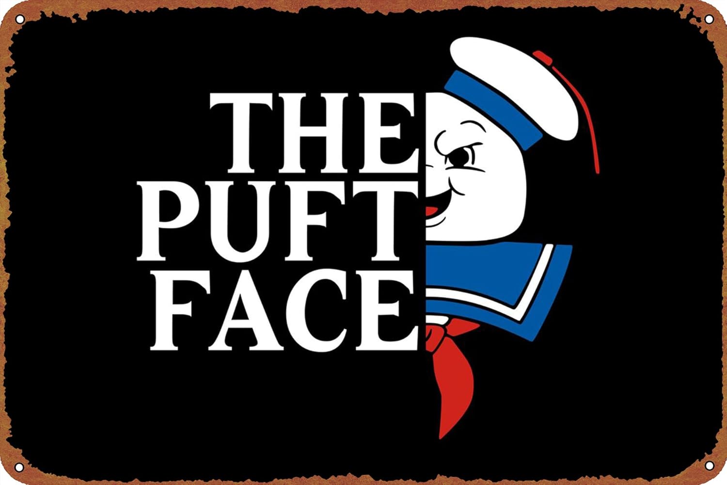 The Puft Face Movie Poster Wall Decor Sign – 12×8 Inch Metal Sign Wall Decor Sign,cave,bar,club,home Wall Art Metal Tin Sign Halloween Decor Sign