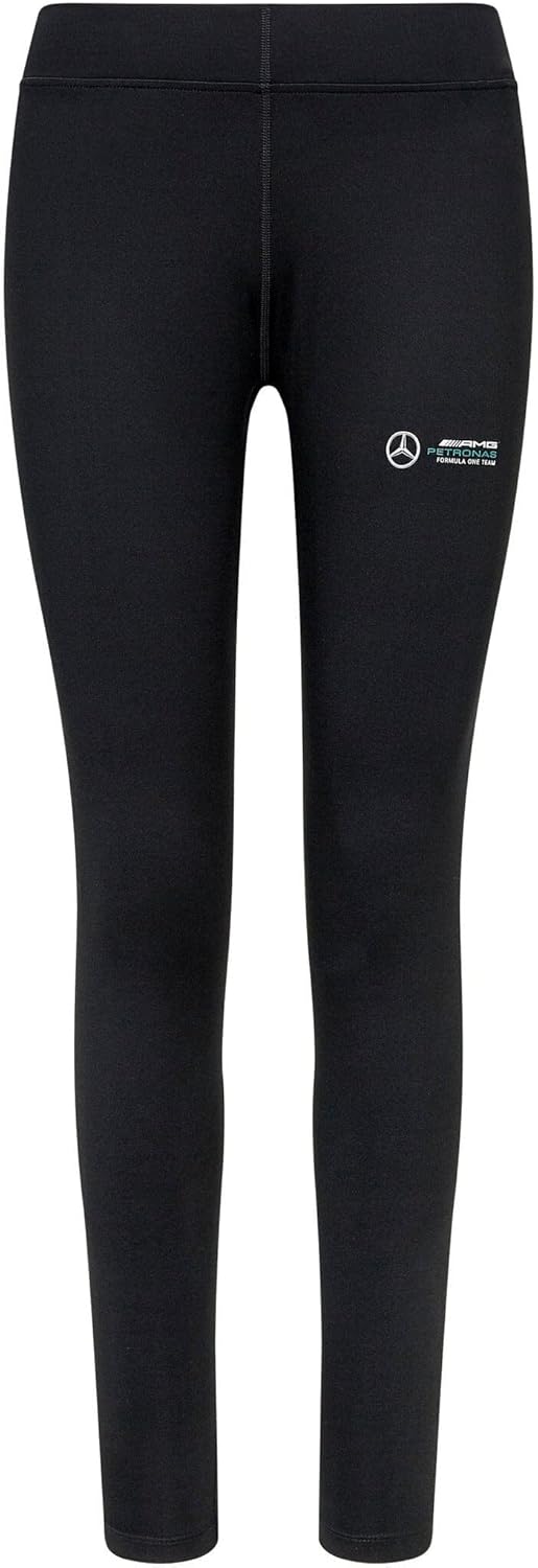 Mercedes AMG Petronas Formula One Team – Leggings para mujer – Negro – Talla M, Negro –