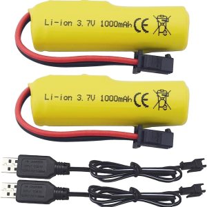 PUOO Batería de iones de litio de 3.7 V 1000 mAh con cable de carga USB para TB202 TB201 TM201 TM202 TC141 DE35 DE38 DE40 DE50 RC Stunt Car RC PUOO Batería de iones de litio de 3.7 V 1000 mAh con cable de carga USB para TB202 TB201 TM201 TM202 TC141 DE35 DE38 DE40 DE50 RC Stunt Car RC