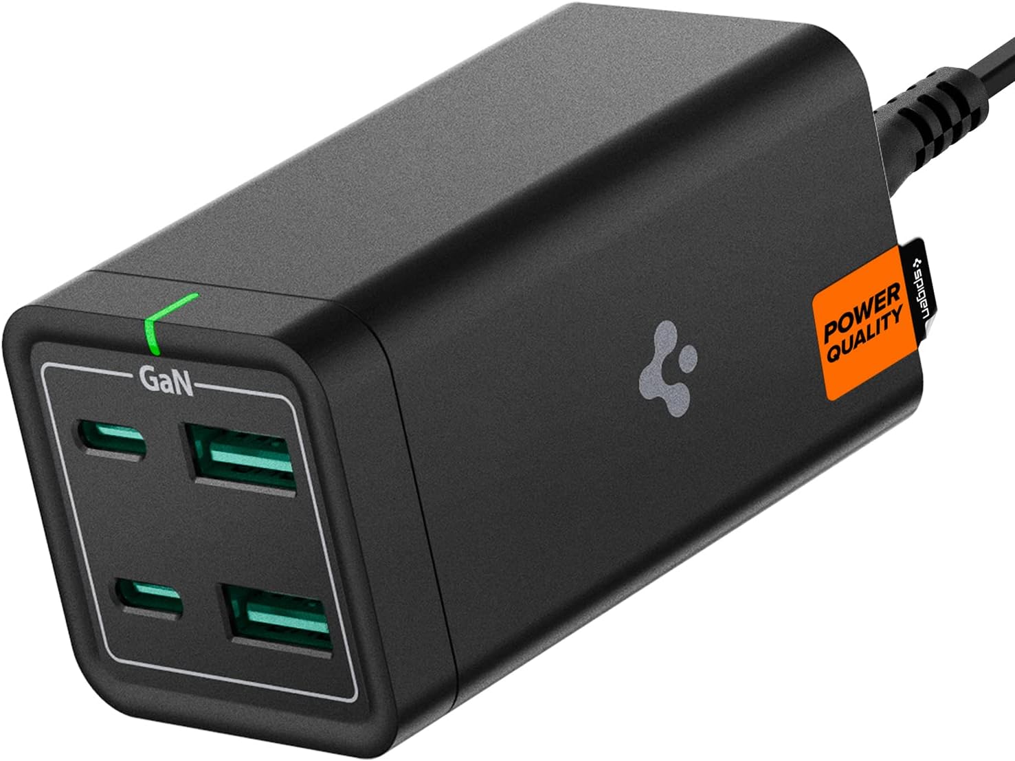 Cargador USB C, Spigen 65 W GaN III Estación de carga USB C de 4 puertos, USB-C PDUSB-A carga rápida para MacBook iPad M2 M1 Pro Air iPhone 16 15 14