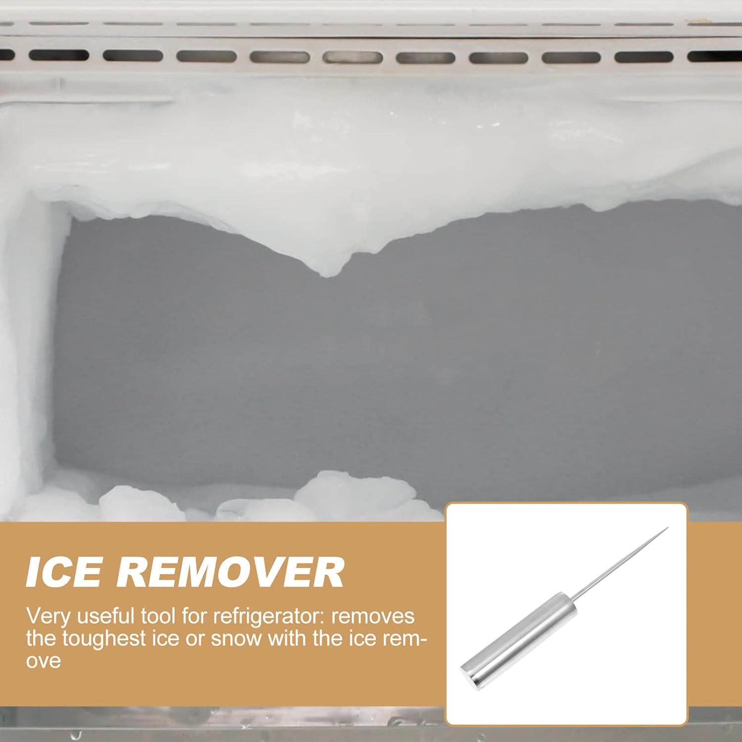DOITOOL Picadora de hielo de acero inoxidable, trituradora de hielo, herramienta de hielo triturado para cocina, bares, camarero, picnic, camping y