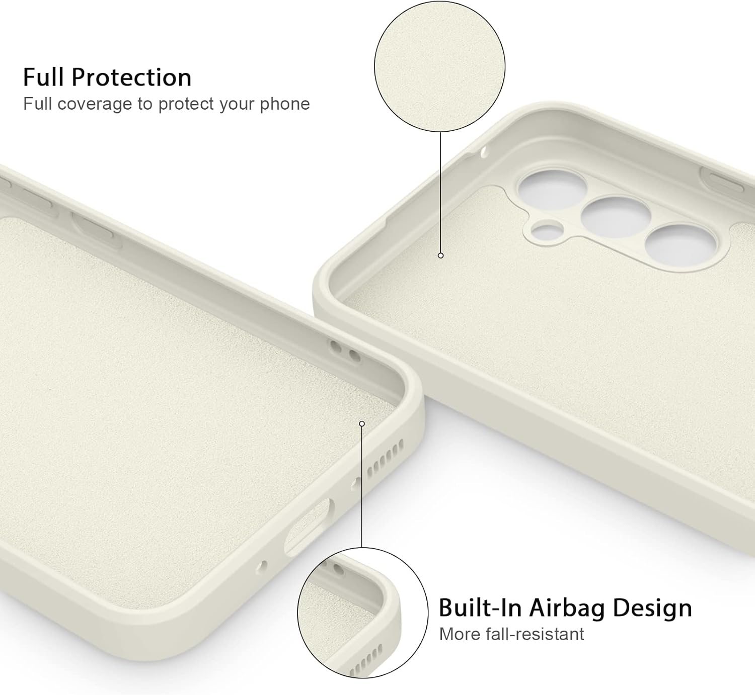 AK Funda protectora para Samsung Galaxy A54 5G, elegante funda protectora de cuerpo completo de silicona líquida delgada para Samsung Galaxy A54 5G