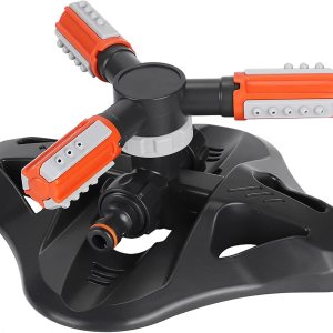 Fydun Sistema automático de riego giratorio de 360 grados con 3 brazos para jardín y patio, césped, herramienta automática de rotación de 360 grados Fydun Sistema automático de riego giratorio de 360 grados con 3 brazos para jardín y patio, césped, herramienta automática de rotación de 360 grados