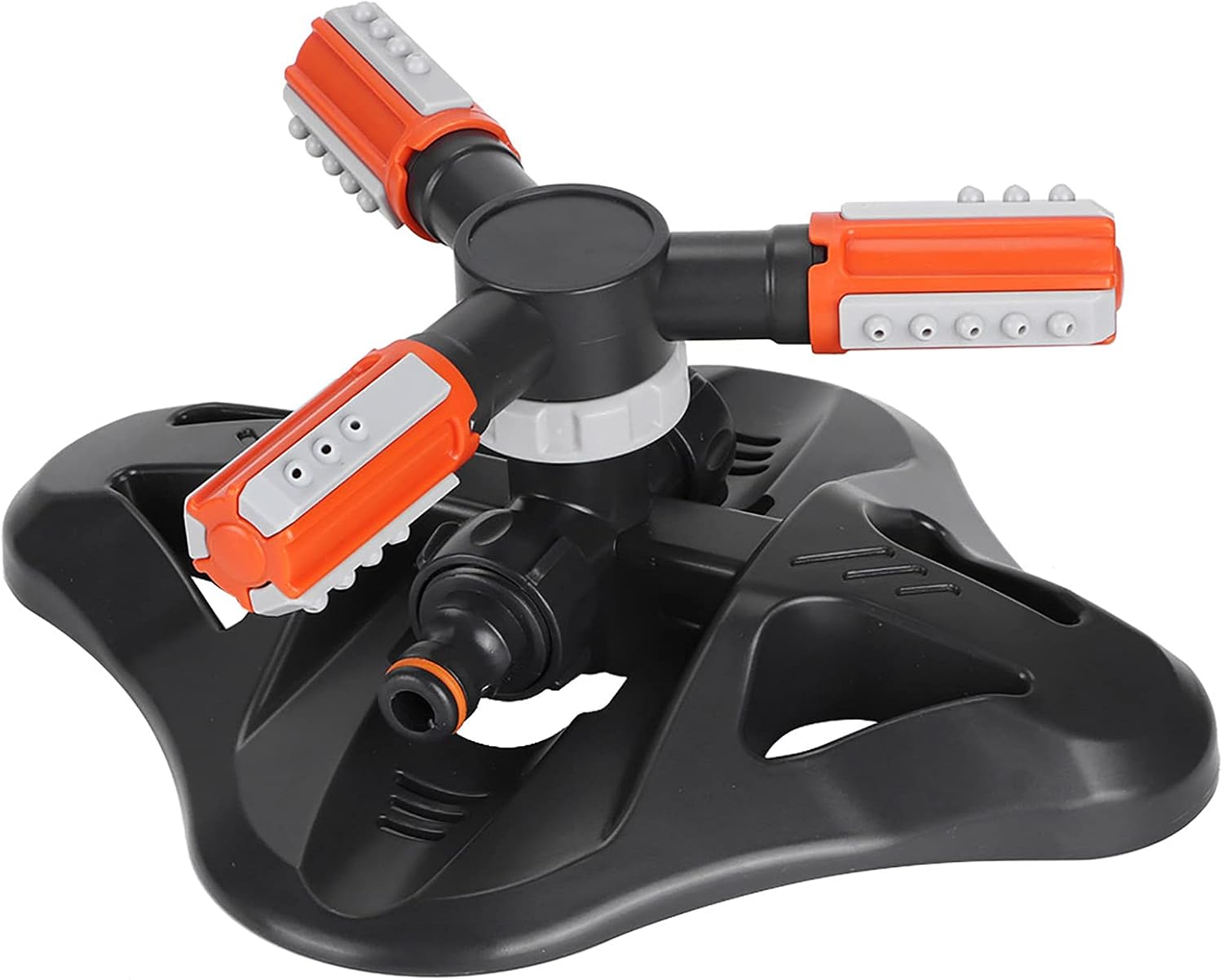 Fydun Sistema automático de riego giratorio de 360 grados con 3 brazos para jardín y patio, césped, herramienta automática de rotación de 360 grados