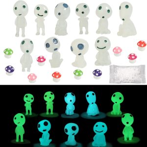 Juego de 20 estatuas de jardín de hadas con aguja fija, luminosa princesa mononoke árbol alienígena micro adornos para bricolaje jardín de hadas Juego de 20 estatuas de jardín de hadas con aguja fija, luminosa princesa mononoke árbol alienígena micro adornos para bricolaje jardín de hadas
