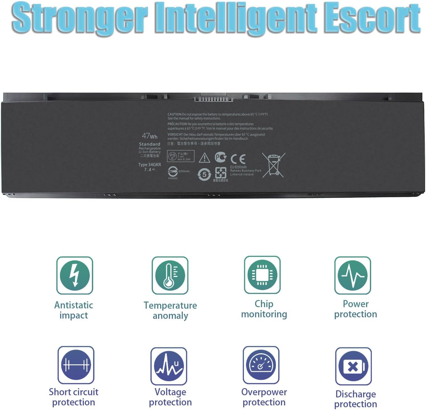 47Wh E7440 Batería para Dell Latitude 14 7000 E7440 E7450 E7420 Series PFXCR 34GKR F38HT G95J5 3RNFD G0G2M T19VW 909H5 0909H5 451-BBB FT 451 BBFV