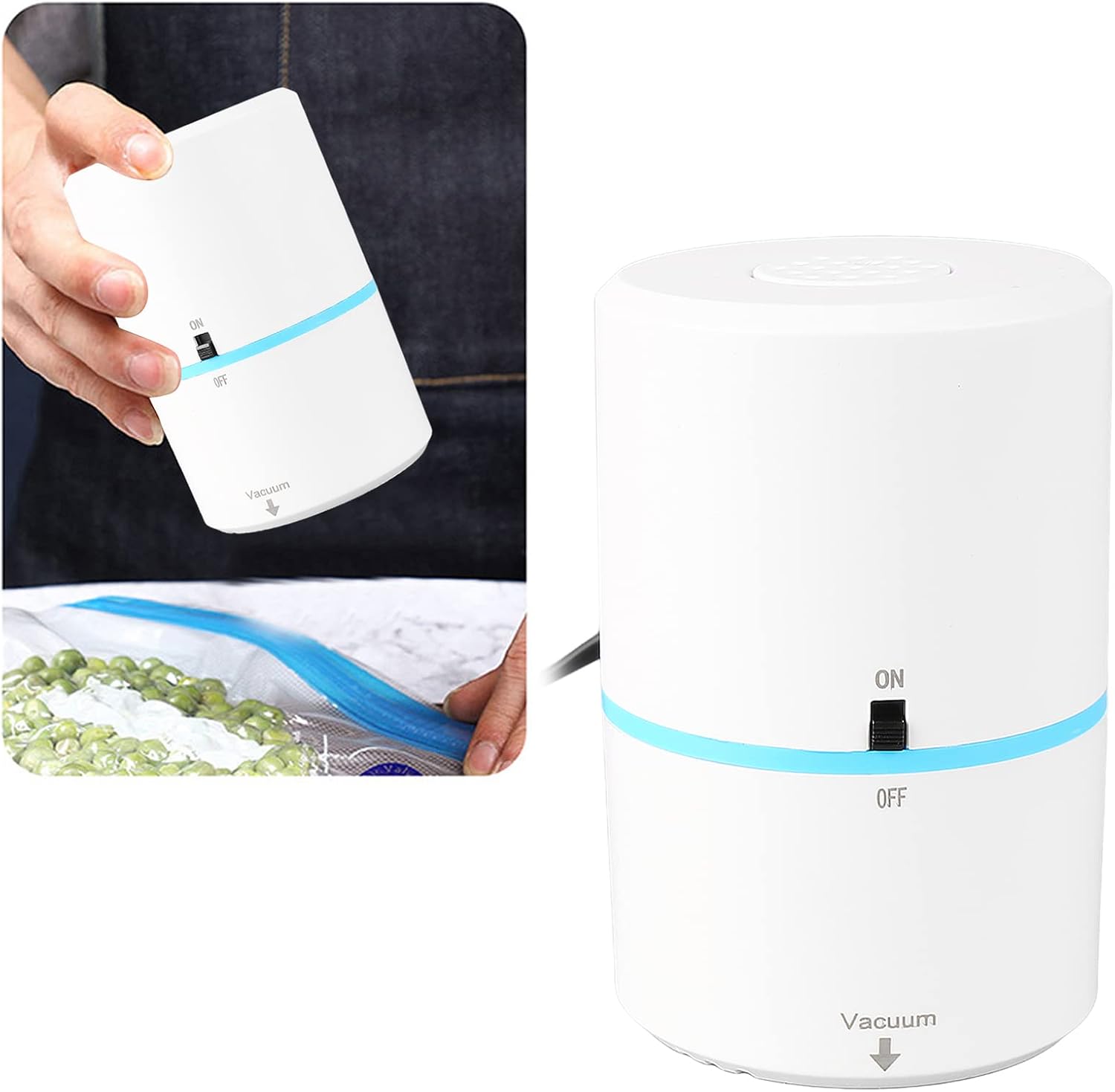 Mini sellador al vacío portátil que ensacan la bomba eléctrica del bolso de la compresión del vacío del Pa 110V-120V del Pa de la comida