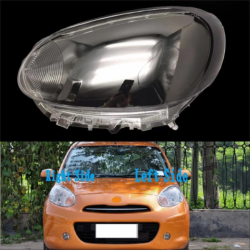 Car Headlight Lamp Shade Headlamp Lens Cover Transparent Shell Lampshade, for Nissan March 2010 2011 2012 2013 2014 2015