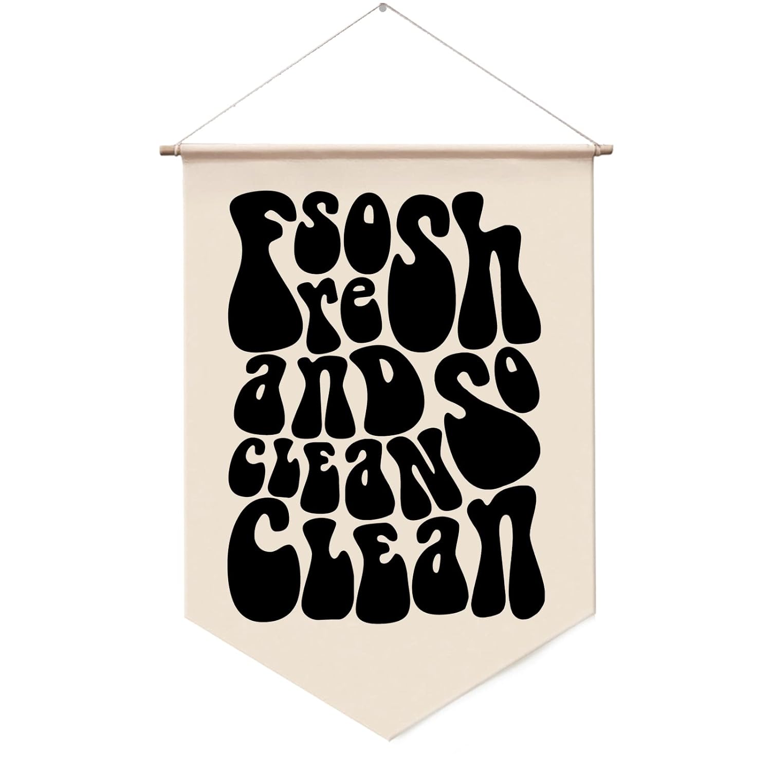 So Fresh and so Clean Clean, Laundry Room Wall Hanging, Funky Banner Wall Art, Trendy Art, Mudroom Wall Hanging, Laundry Room Decor, Bathroom Wall