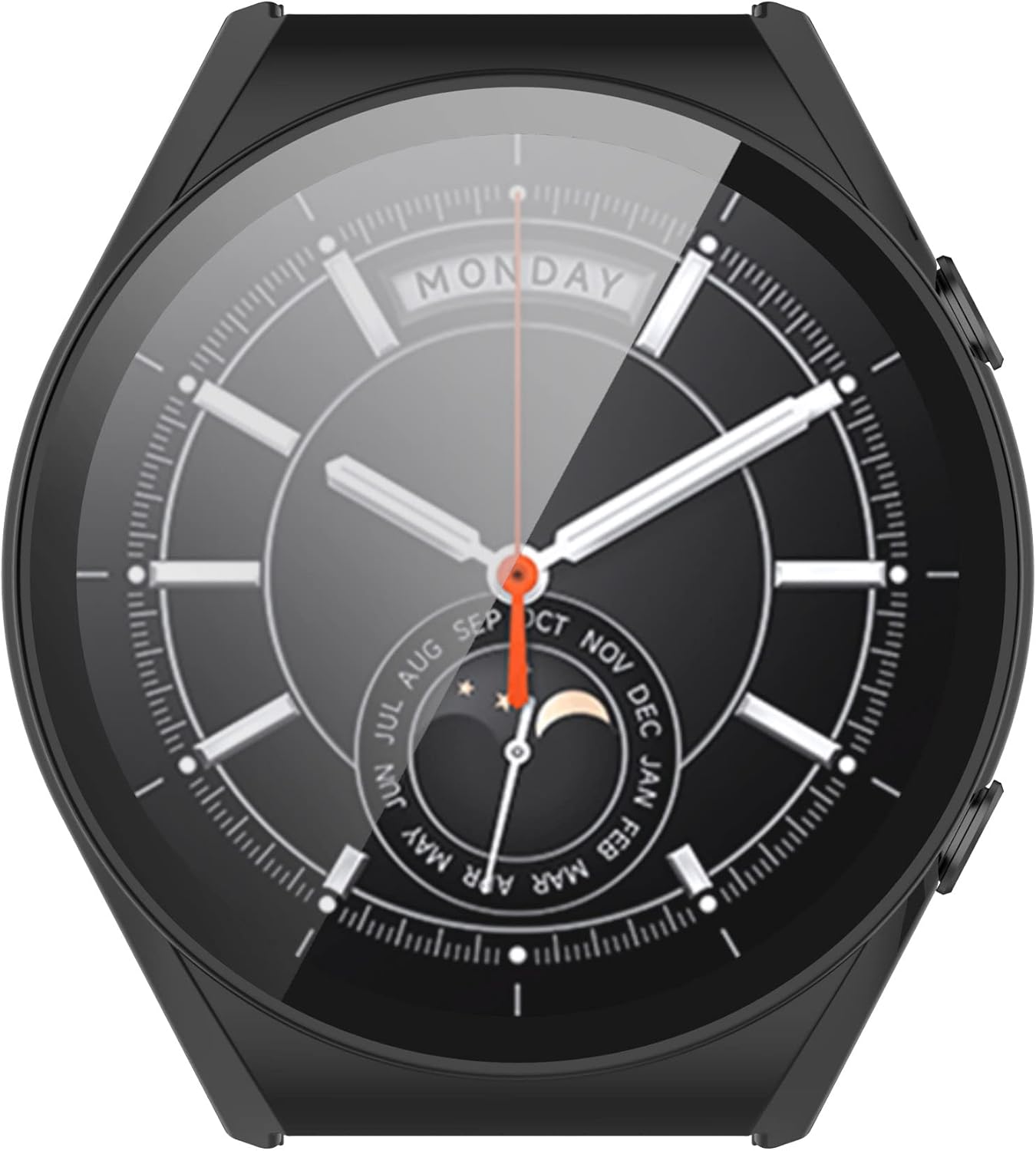 Paquete de 2 Senter – Carcasa integrada de vidrio templado para xiaomi Watch S1 Smartwatch, carcasa rígida de policarbonato ultrafina para xiaomi