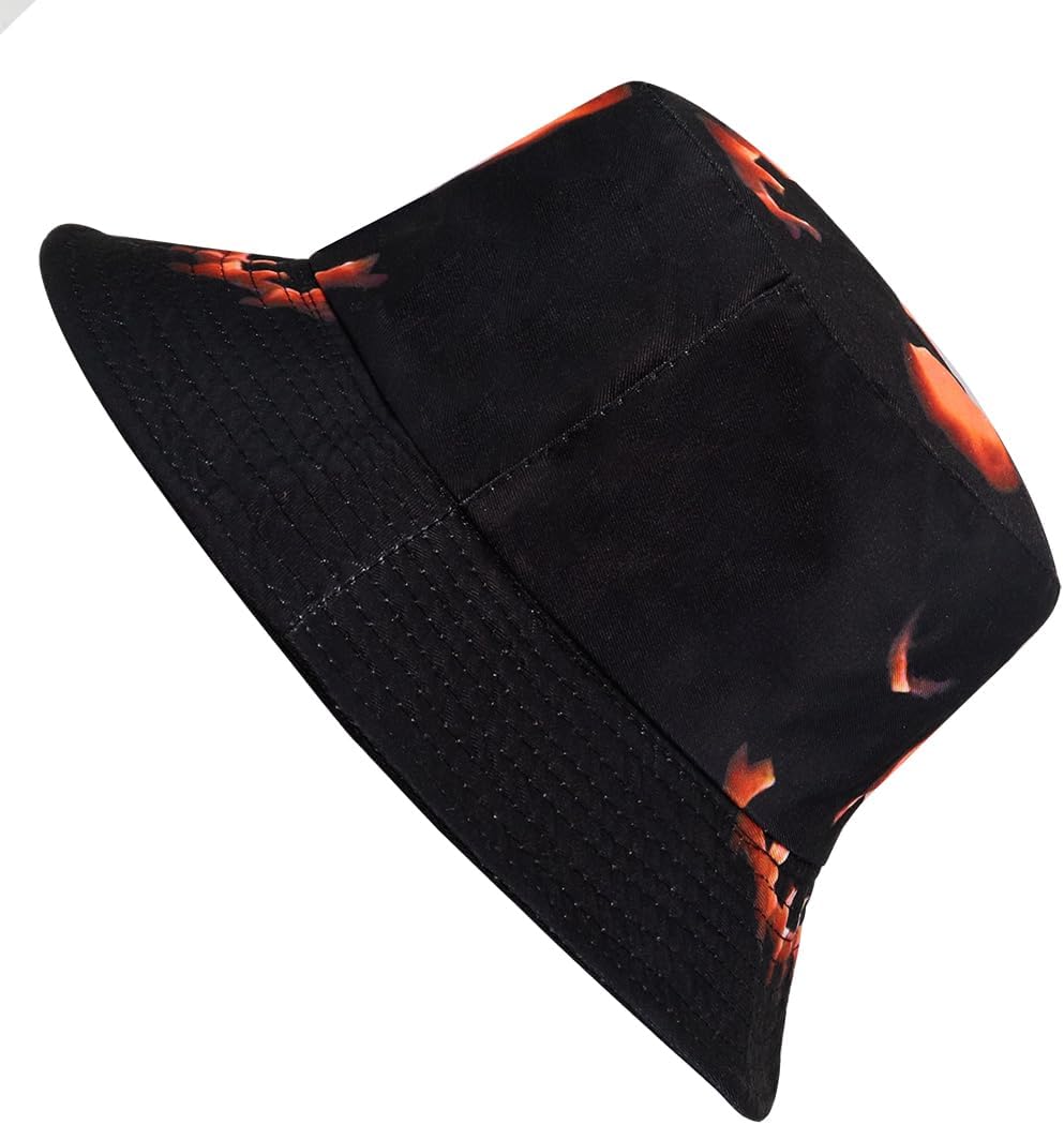 Sombrero de pescador de Halloween, sombrero de playa para el sol, divertido sombrero de pesca para mujer, reversible de doble cara