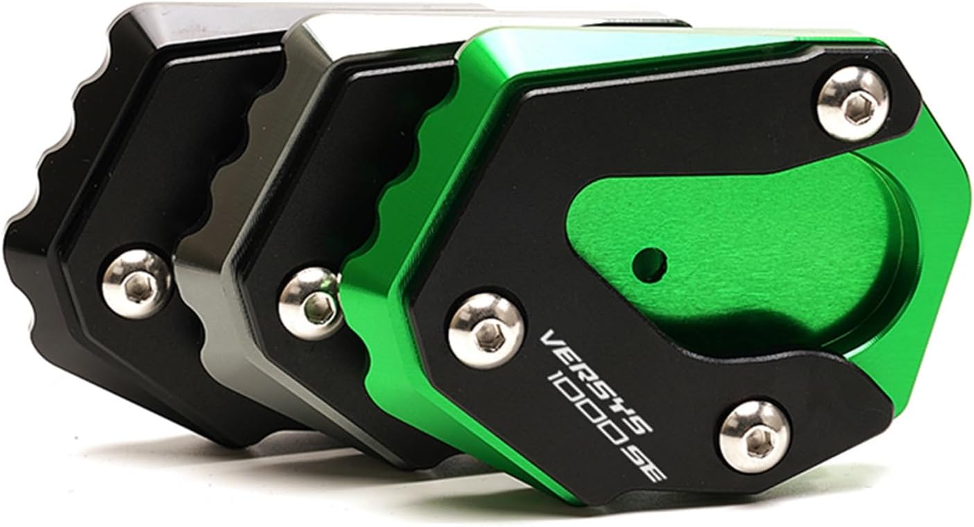 Aluminio CNC para Kawasaki VERSYS1000 SE Versys 1000 SE 2019-2022 Motocicleta CNC Pie lateral Soporte de extensión Placa de soporte (Color negro)