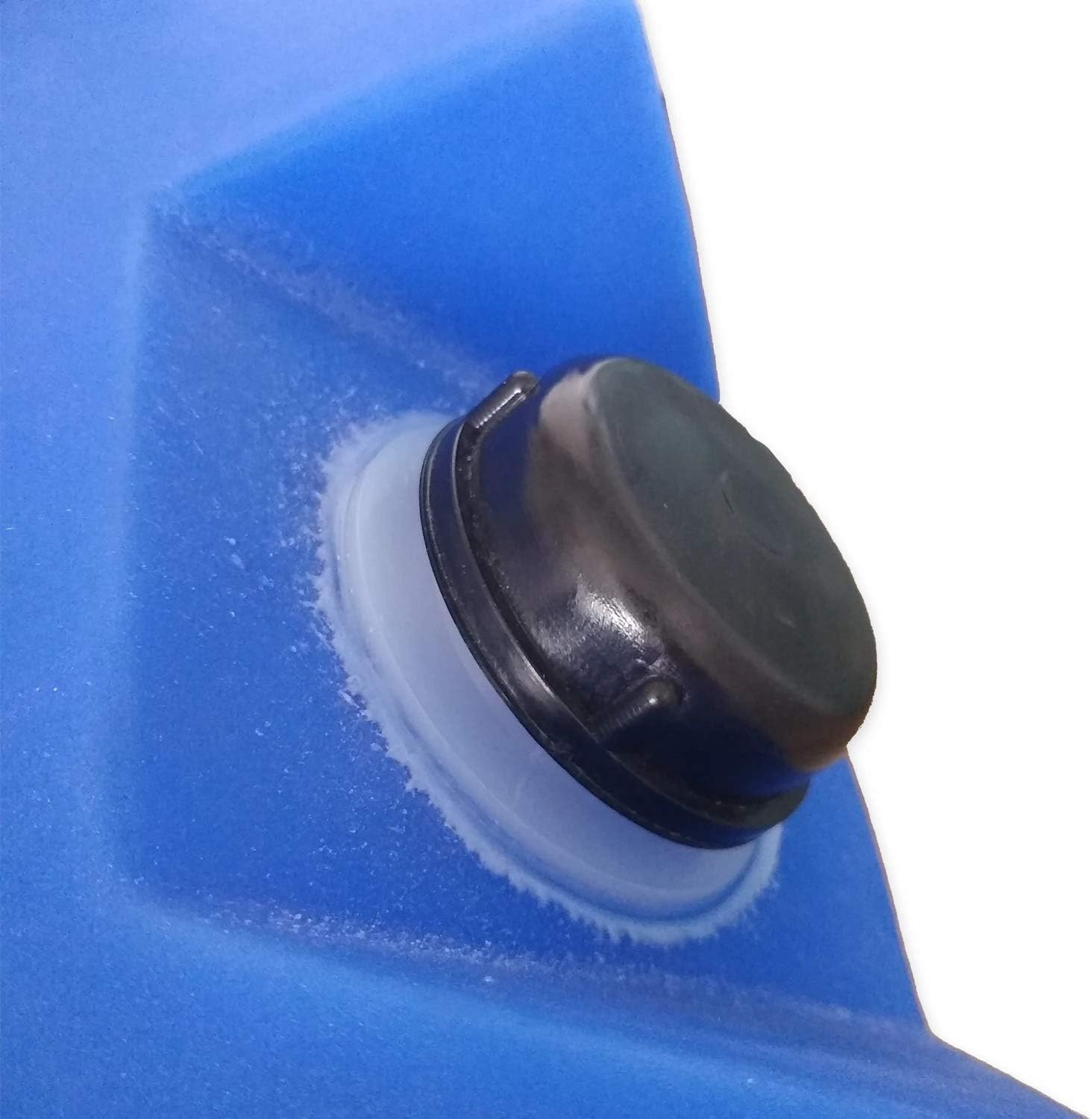 Tanque de almacenamiento de agua de emergencia apilable de 30 galones, 2 tanques y kit de tratamiento de agua, plástico de grado alimenticio sin