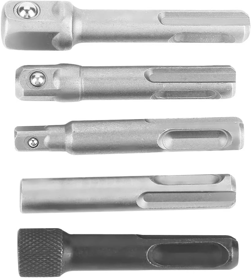 Juego de 5 adaptadores de llaves de enchufe, adaptador SDS Chuck SDS Plus a SDS Max adaptador SDS Plus Adpter accesorios de herramientas eléctricas