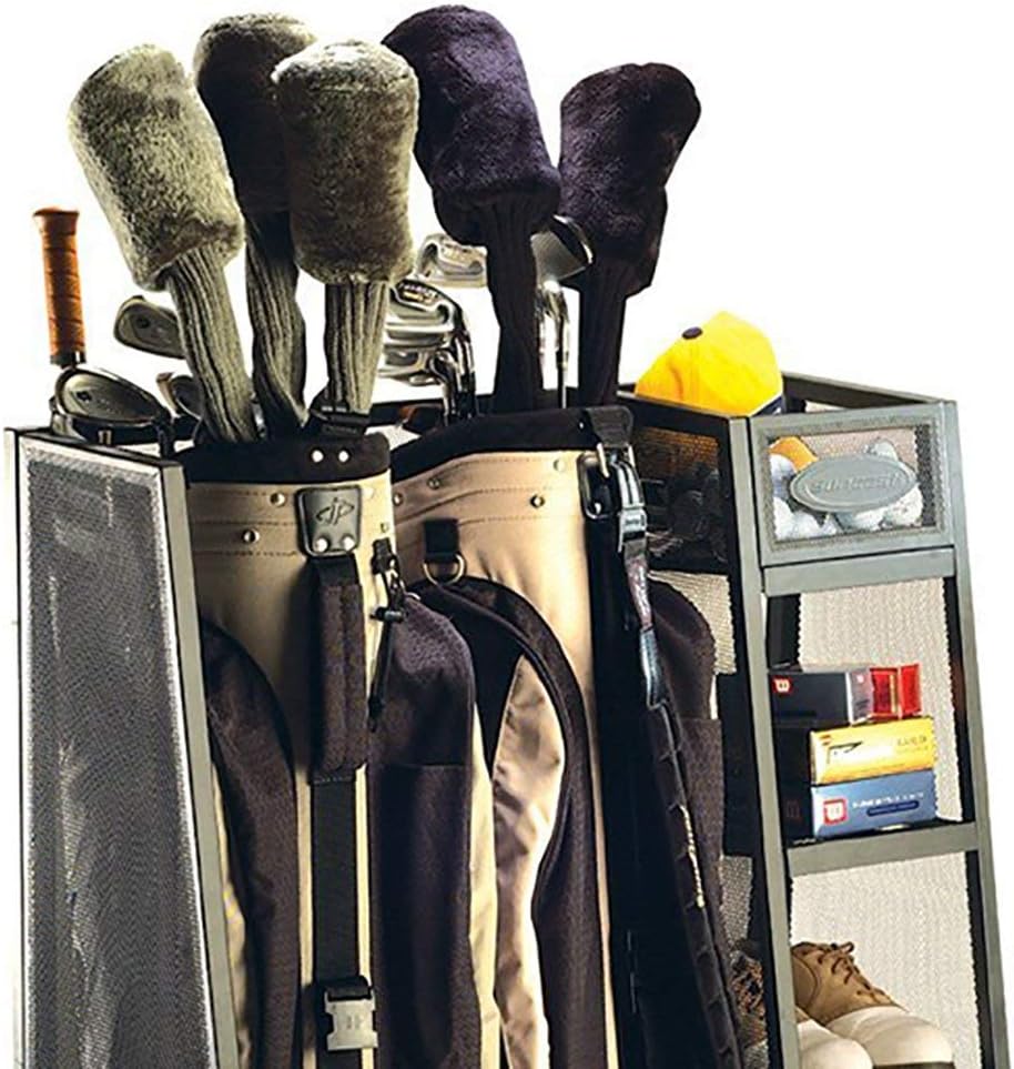Suncast Estante de almacenamiento de metal resistente para equipos de golf (4 unidades)